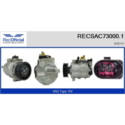Compressor, ar condicionado RECOFICIAL RECSAC73000.1