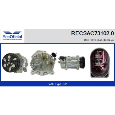 Compressor, ar condicionado RECOFICIAL RECSAC73102.0