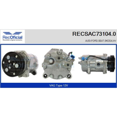 Compressor, ar condicionado RECOFICIAL RECSAC73104.0