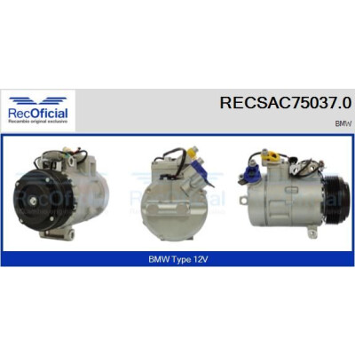 Compressor, ar condicionado RECOFICIAL RECSAC75037.0