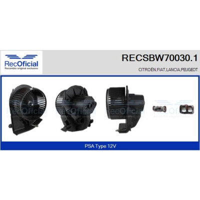 Ventilador de cabine OFICIAL RECSBW70030.1