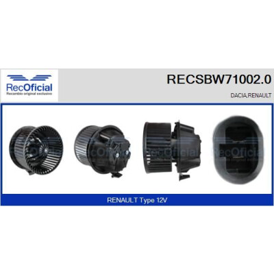 Ventilador de cabine RECOFICIAL RECSBW71002.0