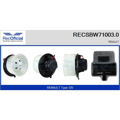 Ventilador de cabine RECOFICIAL RECSBW71003.0