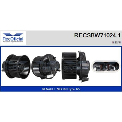 Ventilador de cabine RECOFICIAL RECSBW71024.1