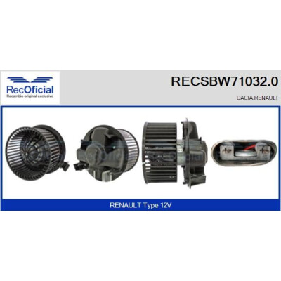 Ventilador de cabine OFICIAL RECSBW71032.0