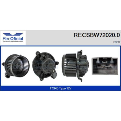 Ventilador de cabine RECOFICIAL RECSBW72020.0