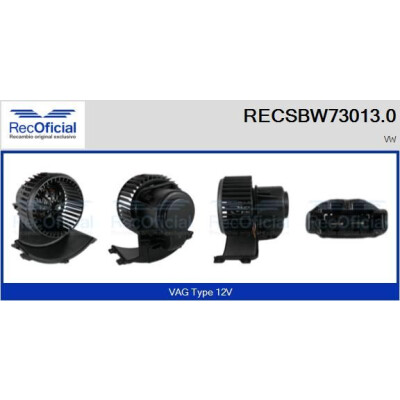 Ventilador de cabine OFICIAL RECSBW73013.0