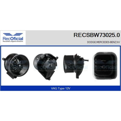 Ventilador de cabine OFICIAL RECSBW73025.0