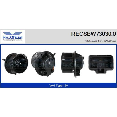 Ventilador de cabine OFICIAL RECSBW73030.0