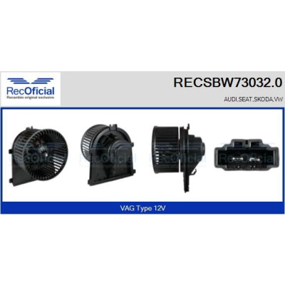 Ventilador de cabine RECOFICIAL RECSBW73032.0