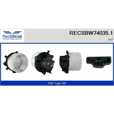Ventilador de cabine RECOFICIAL RECSBW74035.1