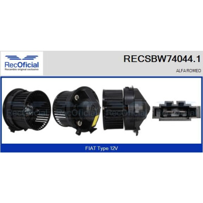 Ventilador de cabine OFICIAL RECSBW74044.1