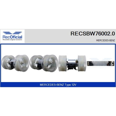 Ventilador de cabine OFICIAL RECSBW76002.0