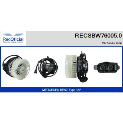 Ventilador de cabine OFICIAL RECSBW76005.0