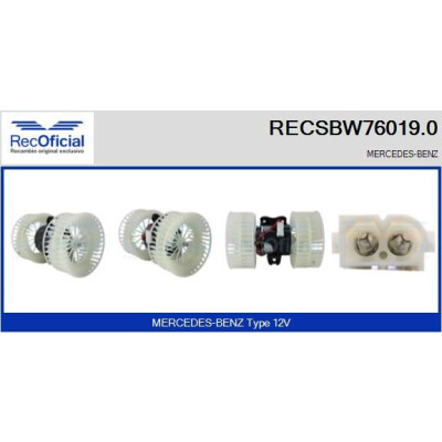 Ventilador de cabine RECOFICIAL RECSBW76019.0