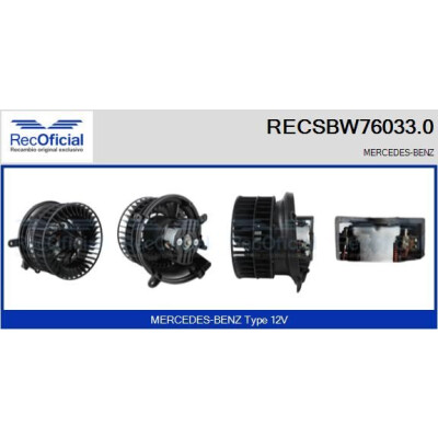Ventilador de cabine RECOFICIAL RECSBW76033.0
