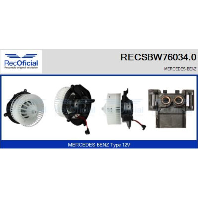 Ventilador de cabine RECOFICIAL RECSBW76034.0