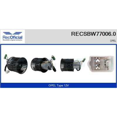 Ventilador de cabine RECOFICIAL RECSBW77006.0