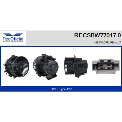 Ventilador de cabine OFICIAL RECSBW77017.0