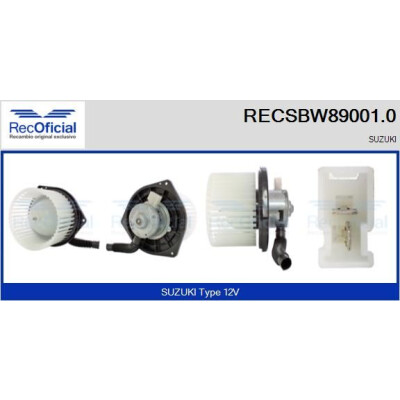 Ventilador de cabine RECOFICIAL RECSBW89001.0