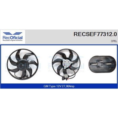 Ventilador, refrigeração do motor RECOFICIAL RECSEF77312.0