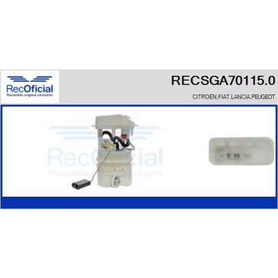 Unidade de abastecimento de combustível RECOFICIAL RECSGA70115.0
