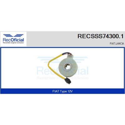 Sensor de ângulo de direção RECOFICIAL RECSSS74300.1