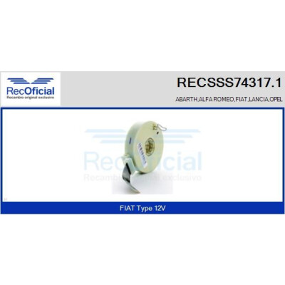 Sensor de ângulo de direção RECOFICIAL RECSSS74317.1