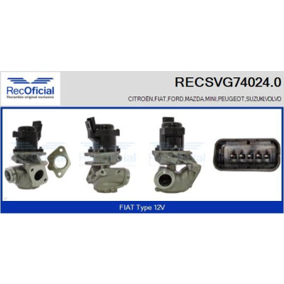 Válvula EGR RECOFFICIAL RECSVG74024.0