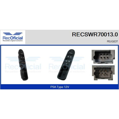 Interruptor de janela RECOFICIAL RECSWR70013.0