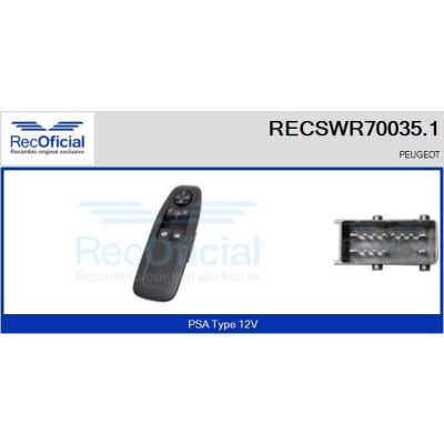 Interruptor de janela RECOFICIAL RECSWR70035.1