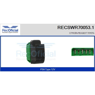 Interruptor de janela RECOFICIAL RECSWR70053.1