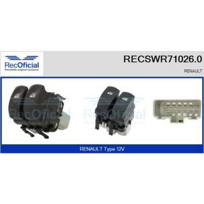 Interruptor de janela RECOFICIAL RECSWR71026.0