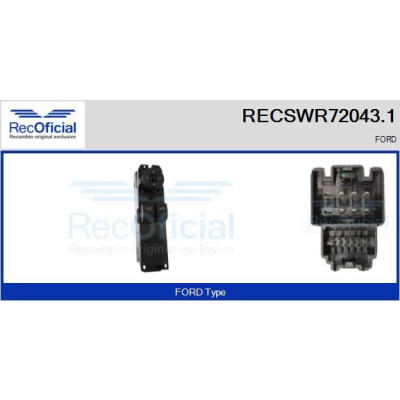 Interruptor de janela RECOFICIAL RECSWR72043.1