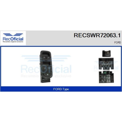 Interruptor de janela RECOFICIAL RECSWR72063.1