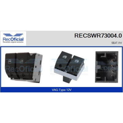 Interruptor de janela RECOFICIAL RECSWR73004.0