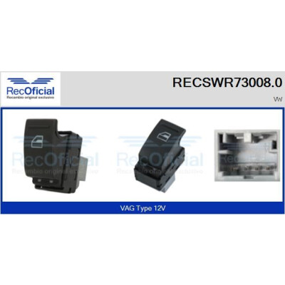 Interruptor de janela RECOFICIAL RECSWR73008.0