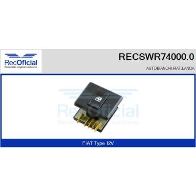 Interruptor de janela RECOFICIAL RECSWR74000.0