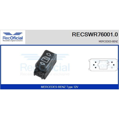 Interruptor de janela RECOFICIAL RECSWR76001.0