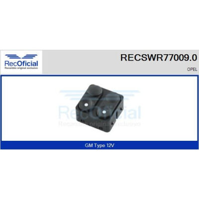 Interruptor de janela RECOFICIAL RECSWR77009.0