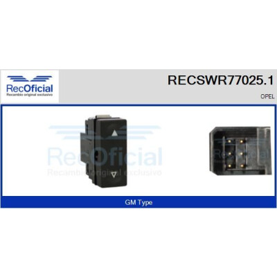 Interruptor de janela RECOFICIAL RECSWR77025.1