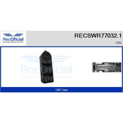 Interruptor de janela RECOFICIAL RECSWR77032.1