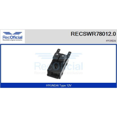Interruptor de janela RECOFICIAL RECSWR78012.0