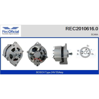 Alternador RECOFICIAL REC2010616.0