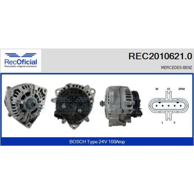 Alternador RECOFICIAL REC2010621.0
