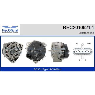 Alternador RECOFICIAL REC2010621.1