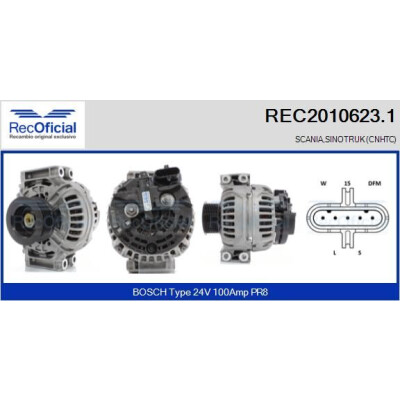 Alternador RECOFICIAL REC2010623.1