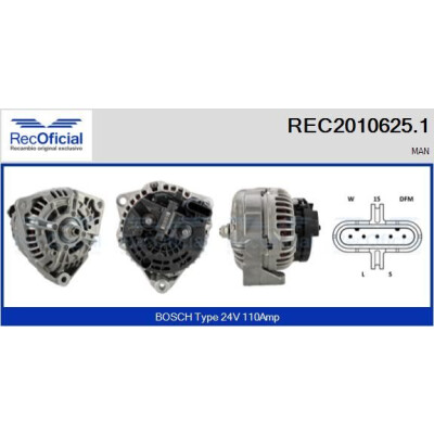 Alternador RECOFICIAL REC2010625.1