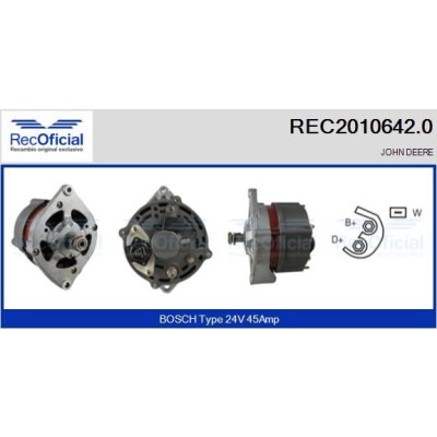 Alternador RECOFICIAL REC2010642.0
