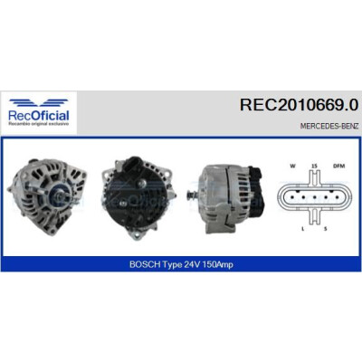 Alternador RECOFICIAL REC2010669.0
